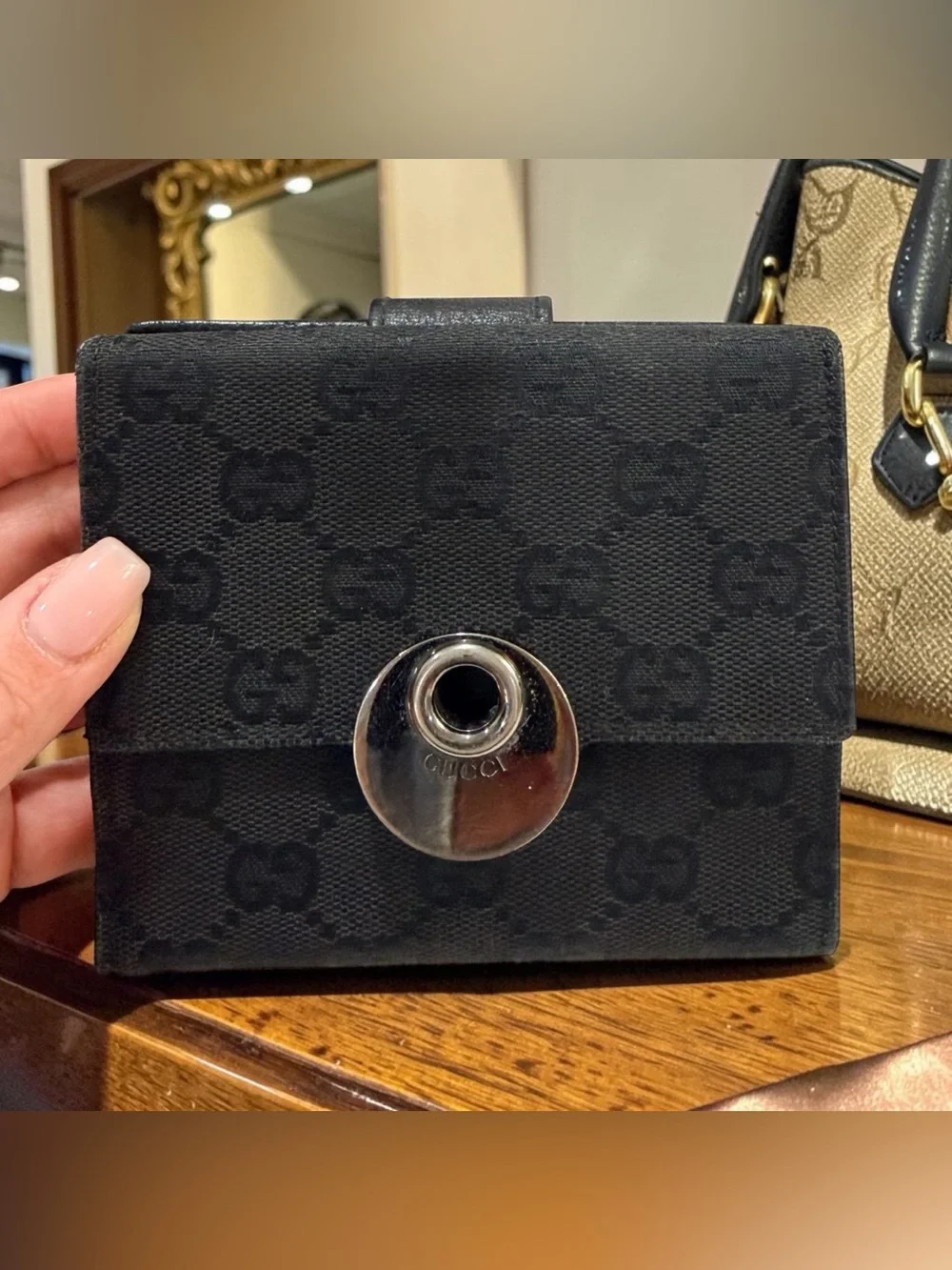 PreLOVED Gucci
Eclipse French Purse GG Canvas Compact Wallet & Box ✨ - Picture 3 of 14